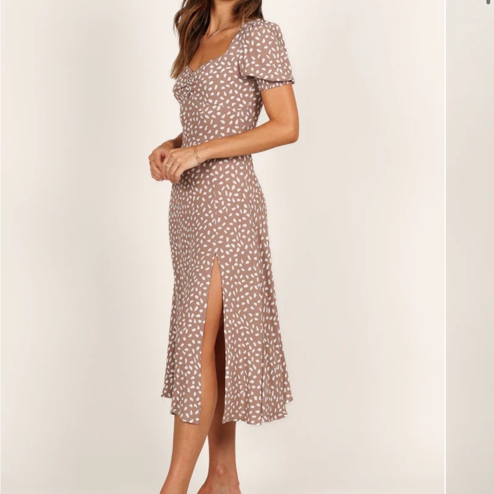 Petal & Pup “Franklin Dress” in Mocha.